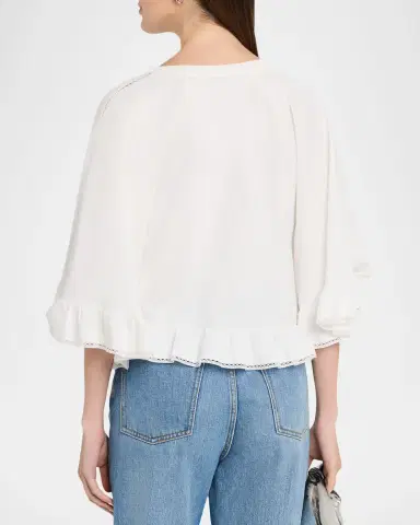 Dorothee Schumacher Soft Volume Lace-Trim Ruffled Shirt | Thumbnail 3 Dorothee Schumacher Soft Volume Lace-Trim Ruffled Shirt | Thumbnail 3