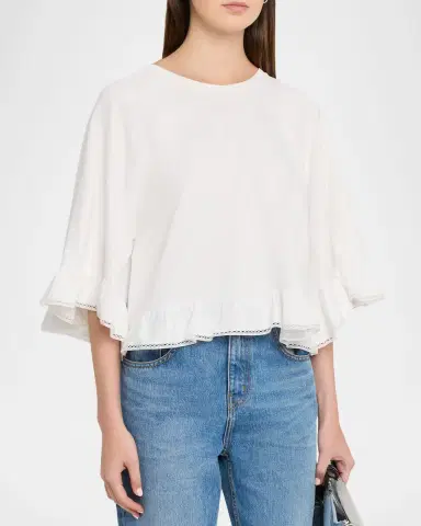 Dorothee Schumacher Soft Volume Lace-Trim Ruffled Shirt | Thumbnail 4 Dorothee Schumacher Soft Volume Lace-Trim Ruffled Shirt | Thumbnail 4