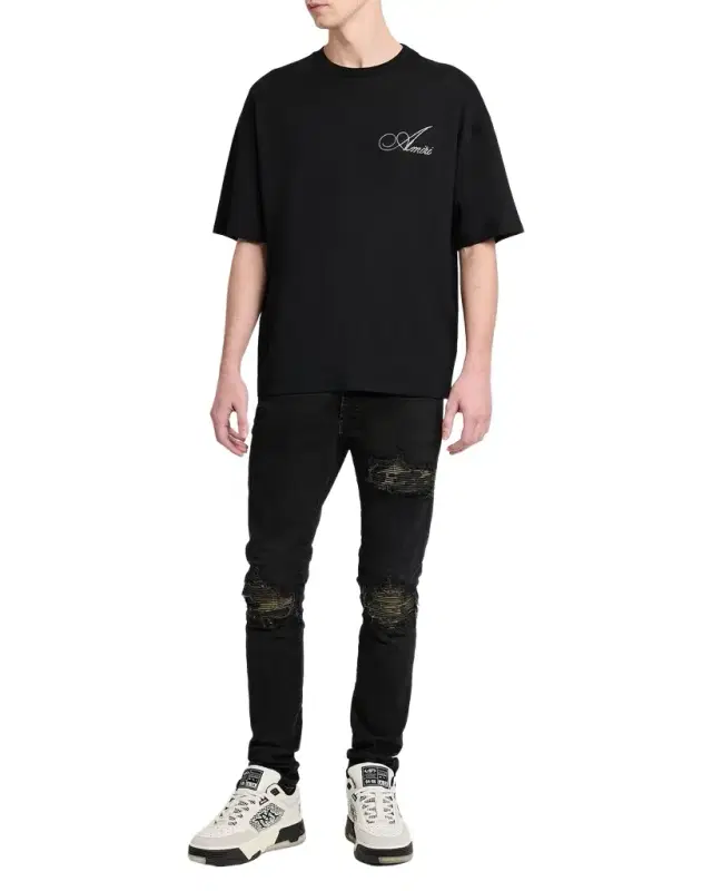 Men 's Crystal-Embellished ogo Cotton T-Shirt Men 's Crystal-Embellished ogo Cotton T-Shirt