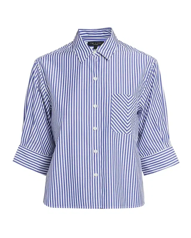 Lucia Striped Cotton Poplin Shirt