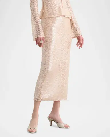 Toccin Leilani Sequined Pencil Skirt | Thumbnail 4 Toccin Leilani Sequined Pencil Skirt | Thumbnail 4