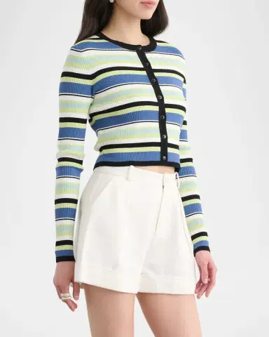 Toccin Zoe Cropped Fitted Cardigan | Thumbnail 4 Toccin Zoe Cropped Fitted Cardigan | Thumbnail 4