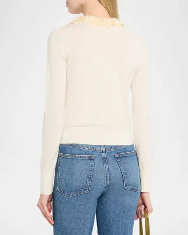 Ulla Johnson Anna Embellished Merino Cardigan | Thumbnail 3 Ulla Johnson Anna Embellished Merino Cardigan | Thumbnail 3
