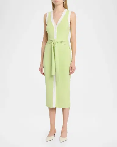 Toccin Victoria Tie-Front Midi Dress | Thumbnail 4 Toccin Victoria Tie-Front Midi Dress | Thumbnail 4