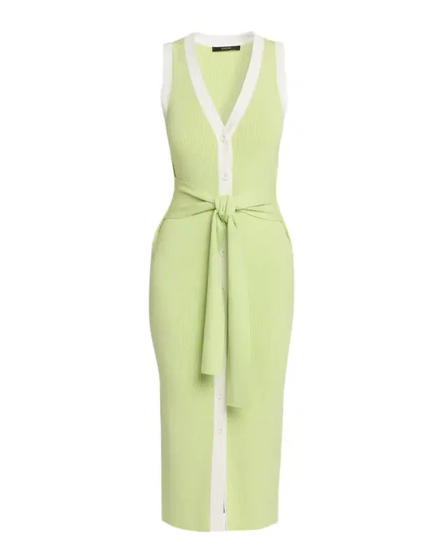 Victoria Tie-Front Midi Dress