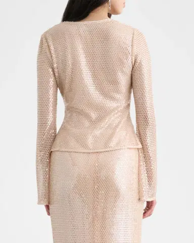 Toccin Zuri Sequined V-Neck Top | Thumbnail 3 Toccin Zuri Sequined V-Neck Top | Thumbnail 3