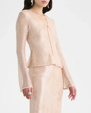 Toccin Zuri Sequined V-Neck Top | Thumbnail 4 Toccin Zuri Sequined V-Neck Top | Thumbnail 4