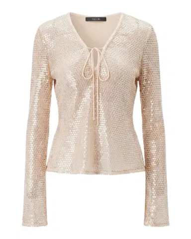 Toccin Zuri Sequined V-Neck Top | Thumbnail 1 Toccin Zuri Sequined V-Neck Top | Thumbnail 1