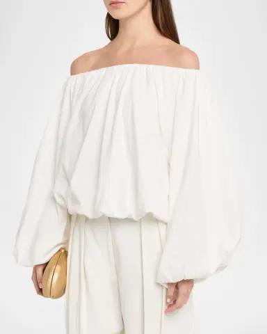 Dorothee Schumacher Soft Volume Blouson-Sleeve Cotton Shirt | Thumbnail 4 Dorothee Schumacher Soft Volume Blouson-Sleeve Cotton Shirt | Thumbnail 4