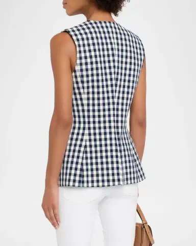Veronica Beard Haina Cotton Gingham Shorts | Thumbnail 3 Veronica Beard Haina Cotton Gingham Shorts | Thumbnail 3
