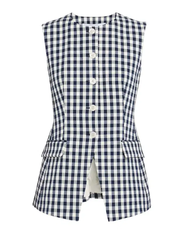 Veronica Beard Haina Cotton Gingham Shorts
