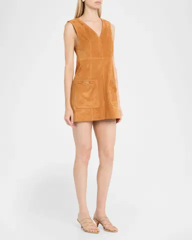 Ulla Johnson Sloane Suede Mini Dress | Thumbnail 4