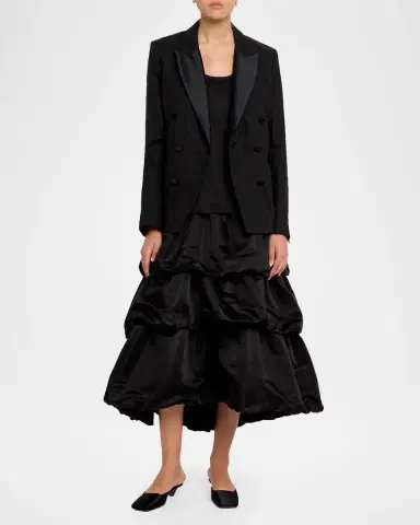 Dorothee Schumacher Casual Sophistication Linen-Cotton Tuxedo Blazer | Thumbnail 2 Dorothee Schumacher Casual Sophistication Linen-Cotton Tuxedo Blazer | Thumbnail 2