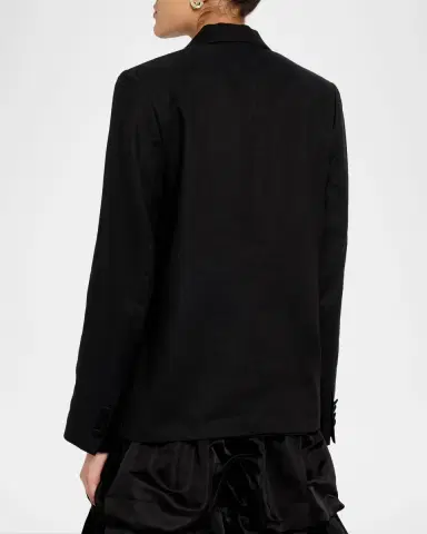 Dorothee Schumacher Casual Sophistication Linen-Cotton Tuxedo Blazer | Thumbnail 3 Dorothee Schumacher Casual Sophistication Linen-Cotton Tuxedo Blazer | Thumbnail 3