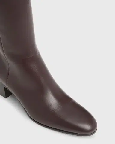 Gianvito Rossi Leather Block-Heel Knee Boots | Thumbnail 2