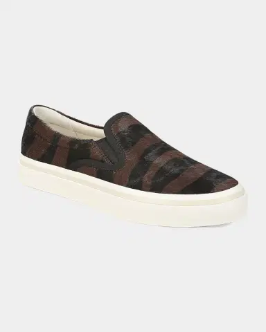 Vince Blair Striped Calf Hair Slip-On Sneakers | Thumbnail 2 Vince Blair Striped Calf Hair Slip-On Sneakers | Thumbnail 2