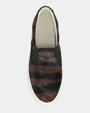 Vince Blair Striped Calf Hair Slip-On Sneakers | Thumbnail 4 Vince Blair Striped Calf Hair Slip-On Sneakers | Thumbnail 4
