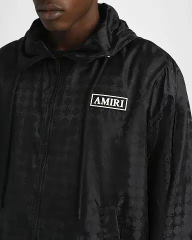 AMIRI Men's Nylon MA Quad Full-Zip Hoodie | Thumbnail 4
