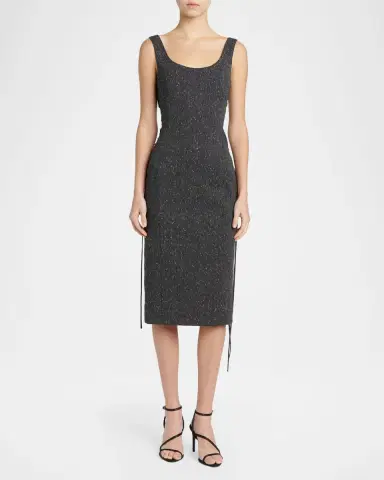 Alexander McQueen Sleeveless Laced Sheath Dress | Thumbnail 2 Alexander McQueen Sleeveless Laced Sheath Dress | Thumbnail 2
