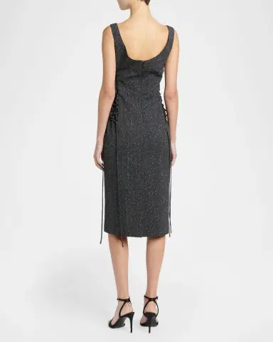 Alexander McQueen Sleeveless Laced Sheath Dress | Thumbnail 3 Alexander McQueen Sleeveless Laced Sheath Dress | Thumbnail 3