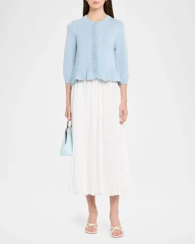 Dorothee Schumacher Cotton Candy Cropped Cotton Cardigan | Thumbnail 2 Dorothee Schumacher Cotton Candy Cropped Cotton Cardigan | Thumbnail 2