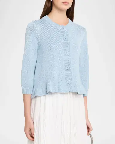Dorothee Schumacher Cotton Candy Cropped Cotton Cardigan | Thumbnail 4 Dorothee Schumacher Cotton Candy Cropped Cotton Cardigan | Thumbnail 4