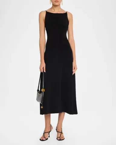 Theory Square-Neck Sleeveless Midi Dress | Thumbnail 2