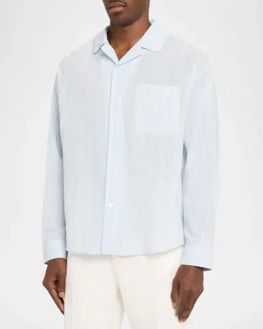Frame Men's Pyjama Multi-Stripe Shirt | Thumbnail 4 Frame Men's Pyjama Multi-Stripe Shirt | Thumbnail 4