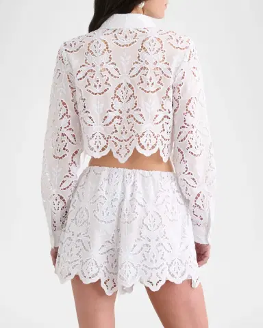 Toccin Jilly Embroidered Cropped Blouse | Thumbnail 3 Toccin Jilly Embroidered Cropped Blouse | Thumbnail 3
