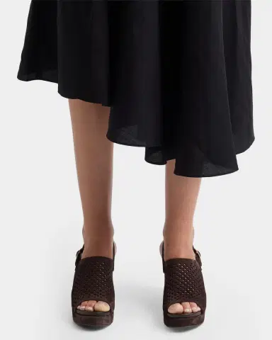 PEDRO GARCIA 75mm Alvara Perforated Suede Wedge Sandals | Thumbnail 3