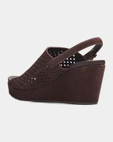 PEDRO GARCIA 75mm Alvara Perforated Suede Wedge Sandals | Thumbnail 5