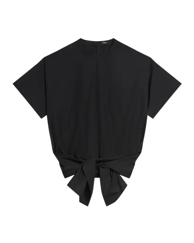 Theory Boxy Tie-Front Top