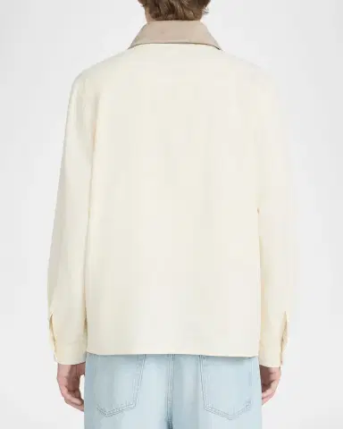Frame Men's Corduroy-Collar Canvas Shirt Jacket | Thumbnail 3 Frame Men's Corduroy-Collar Canvas Shirt Jacket | Thumbnail 3