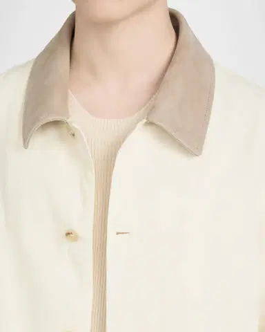 Frame Men's Corduroy-Collar Canvas Shirt Jacket | Thumbnail 5 Frame Men's Corduroy-Collar Canvas Shirt Jacket | Thumbnail 5