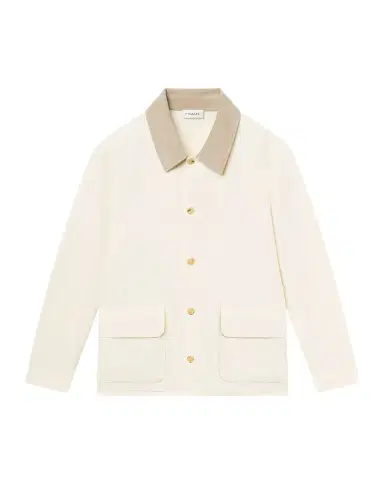 Frame Men's Corduroy-Collar Canvas Shirt Jacket | Thumbnail 1 Frame Men's Corduroy-Collar Canvas Shirt Jacket | Thumbnail 1