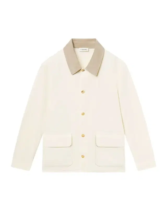 Men 's Corduroy-Collar Canvas Shirt Jacket