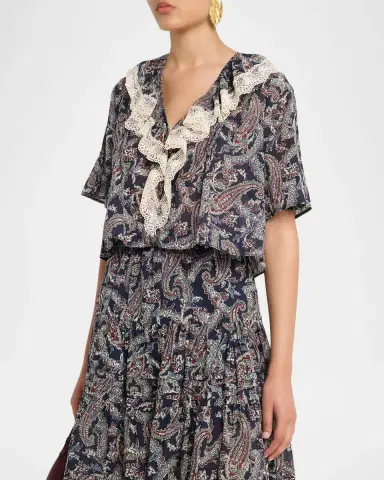 Veronica Beard Pamelis Paisley Top | Thumbnail 4 Veronica Beard Pamelis Paisley Top | Thumbnail 4