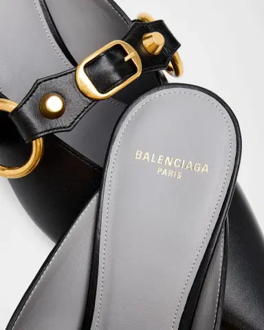 Balenciaga 45mm City Leather Mules | Thumbnail 4