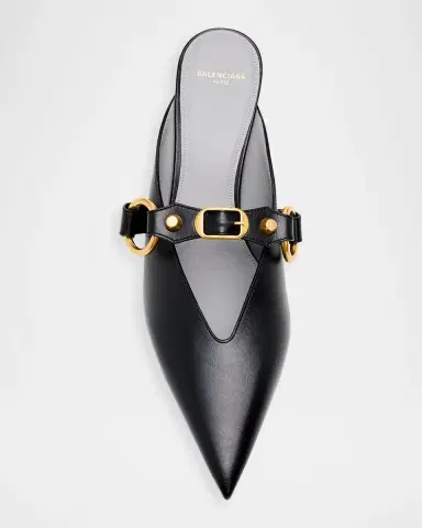 Balenciaga 45mm City Leather Mules | Thumbnail 5