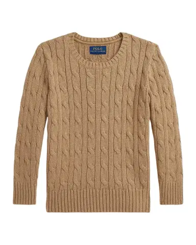 Ralph Lauren Boy's Combed Cotton Cable-Knit Crewneck Sweater Size 2-7 | Thumbnail 1