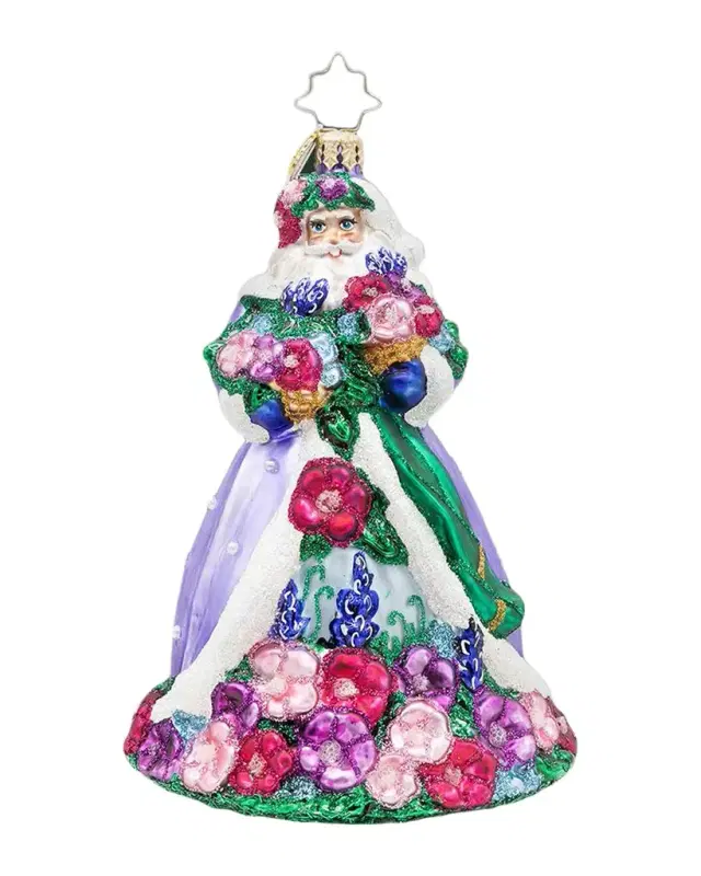 Christopher Radko Santa in Full Bloom Christmas Ornament