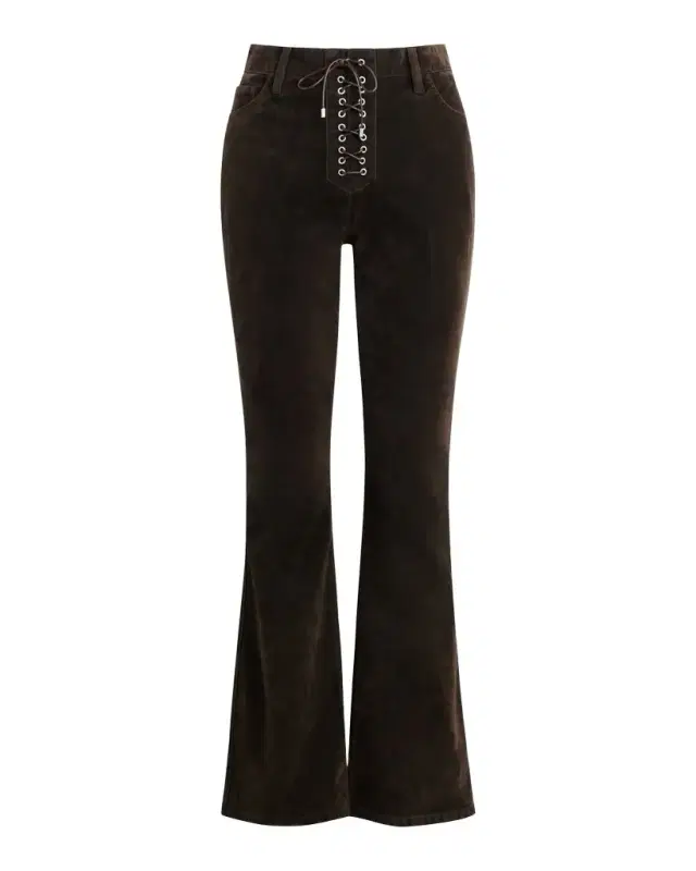 x WeWoreWhat The Vegan Suede Bootcut Jeans