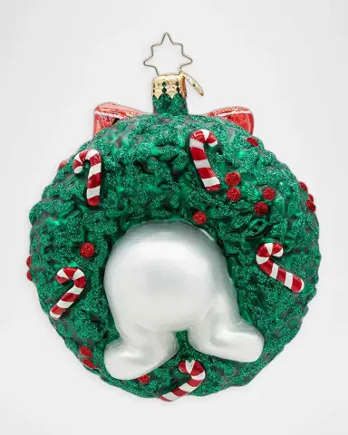 Christopher Radko Candy Cane Cuddles Christmas Ornament | Thumbnail 2