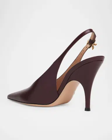 Gianvito Rossi 95mm Sofia Leather Slingback Pumps | Thumbnail 3