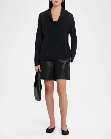 Vince Coated Cotton Sweater | Thumbnail 2 Vince Coated Cotton Sweater | Thumbnail 2