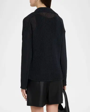 Vince Coated Cotton Sweater | Thumbnail 3 Vince Coated Cotton Sweater | Thumbnail 3