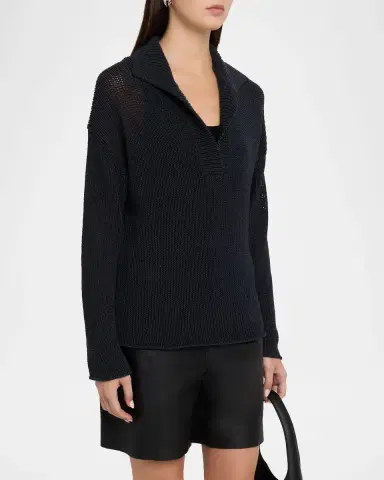 Vince Coated Cotton Sweater | Thumbnail 4 Vince Coated Cotton Sweater | Thumbnail 4