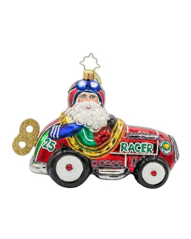 Christopher Radko Kris Kringle Kart Christmas Ornament