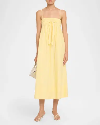 Vince Tie-Front Cotton Maxi Dress | Thumbnail 2 Vince Tie-Front Cotton Maxi Dress | Thumbnail 2