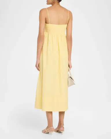 Vince Tie-Front Cotton Maxi Dress | Thumbnail 3 Vince Tie-Front Cotton Maxi Dress | Thumbnail 3